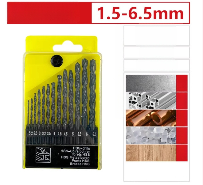 HSS svrdlo s vijčanim završetkom 4241, crni oksidni premaz, za bušenje željeza, plastike, drveta, bakra i aluminija