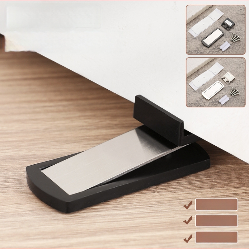 Nevidljiv, tih, izuzetno tanak podni doraz za staklena vrata spavaće sobe i kupaonice (cinkovo-legura)