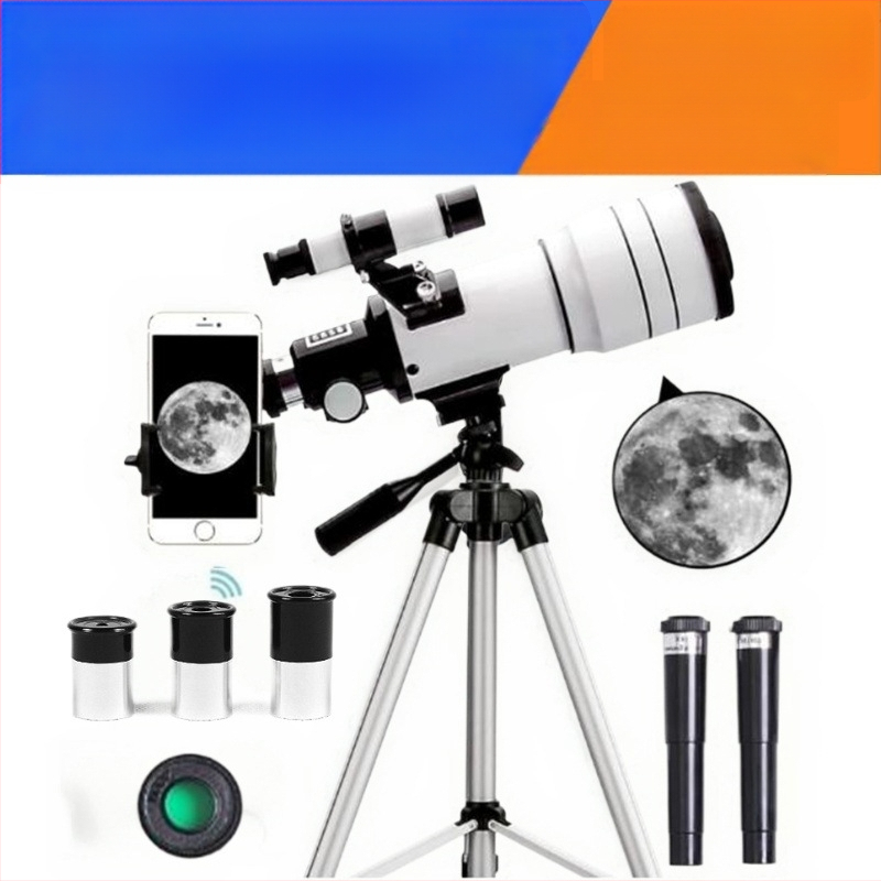 Astronomski teleskop s monokularom visokog povećanja i HD optikom, model 70300, za promatranje zvijezda i Mjeseca