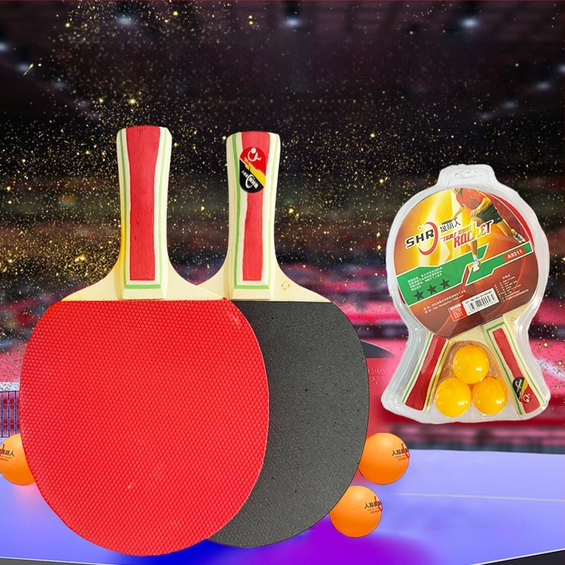 Set od dvije pingpong reketa za početnike, djecu i odrasle – rekete za trening s drškama Shakehand i Penhold.