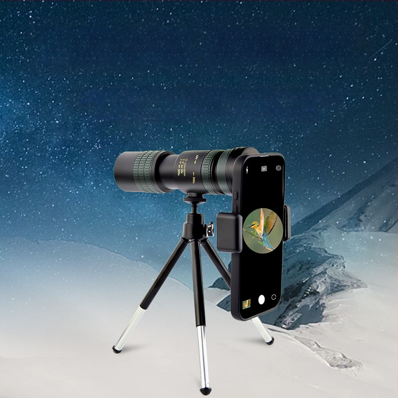 Monokularni dalekozor s varijabilnim povećanjem 10-300×40 za promatranje ptica, visoka definicija, profesionalna razina, fotografiranje telefonom