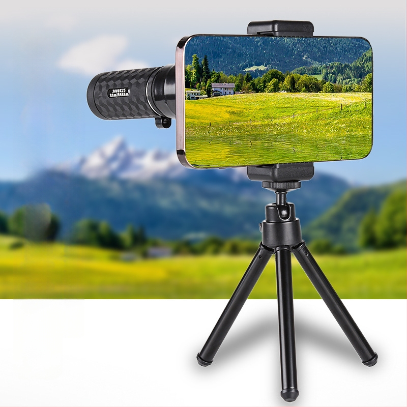 Kompaktni monocularni teleskop 8x – HD, za vanjsku upotrebu, lagan, kompatibilan s fotografiranjem telefonom, dvostruka namjena, mini