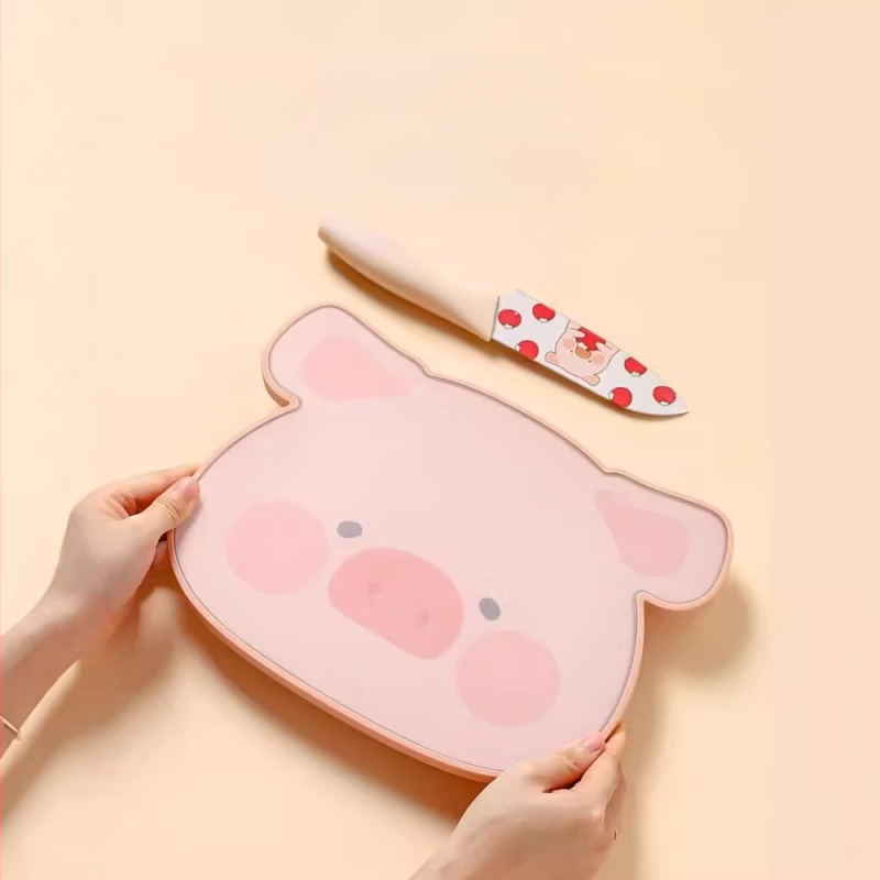 Kawashima House × Lulu Pig Daska za rezanje voća, antibakterijska i otporna na plijesan, hrane sigurnog kvaliteta, dvostrana, za kućnu upotrebu