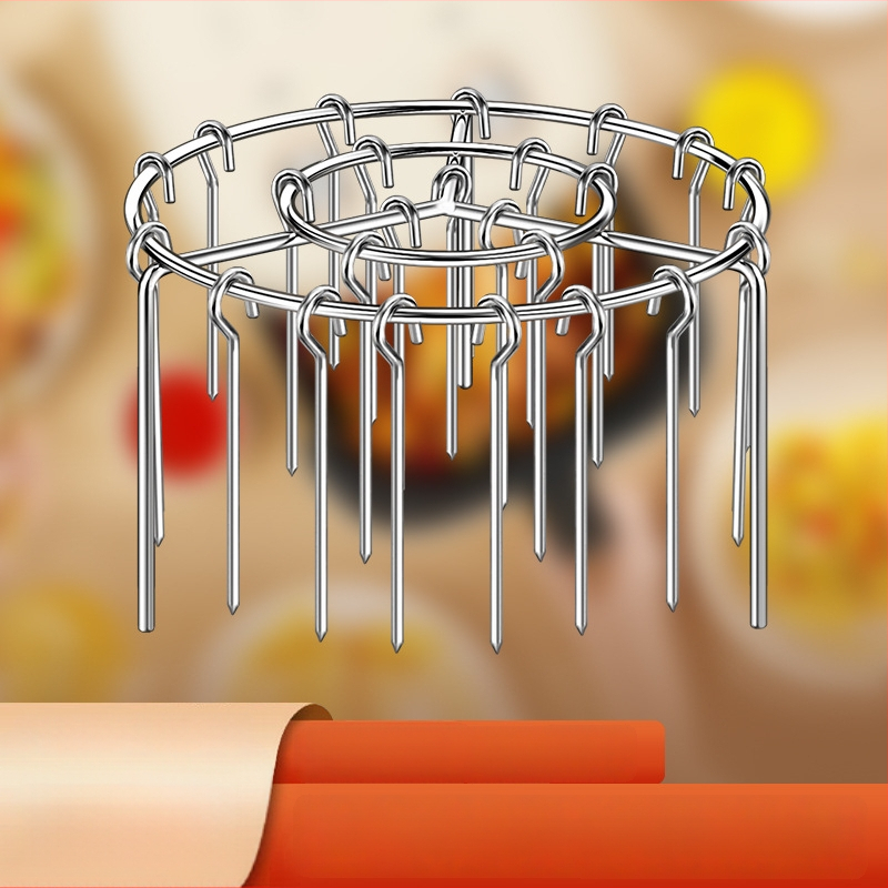 Nerđajući čelik dvostruki rešet s fritezu na zrak, za kebabe, višenamjenski roštilj