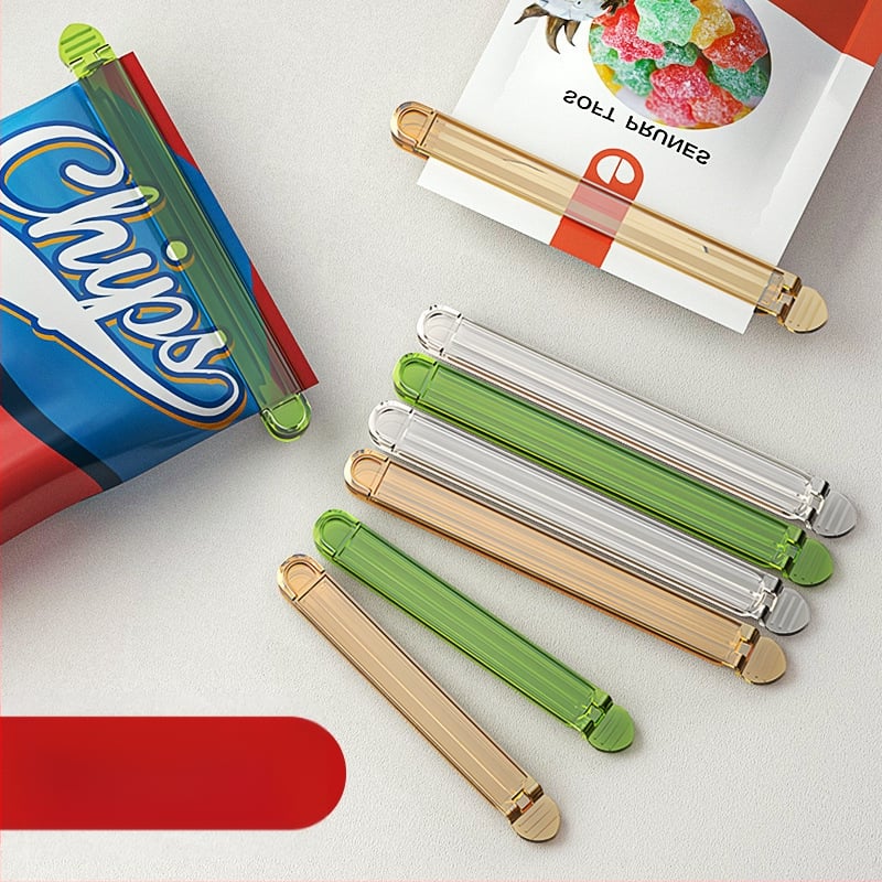 Xihui Διαφανές κλιπ σφράγισης σνακ — 5-Pack, κλιπ για σακούλες κουζίνας για τσάι και γάλα σε σκόνη (Μοντέρνο μινιμαλιστικό στυλ)