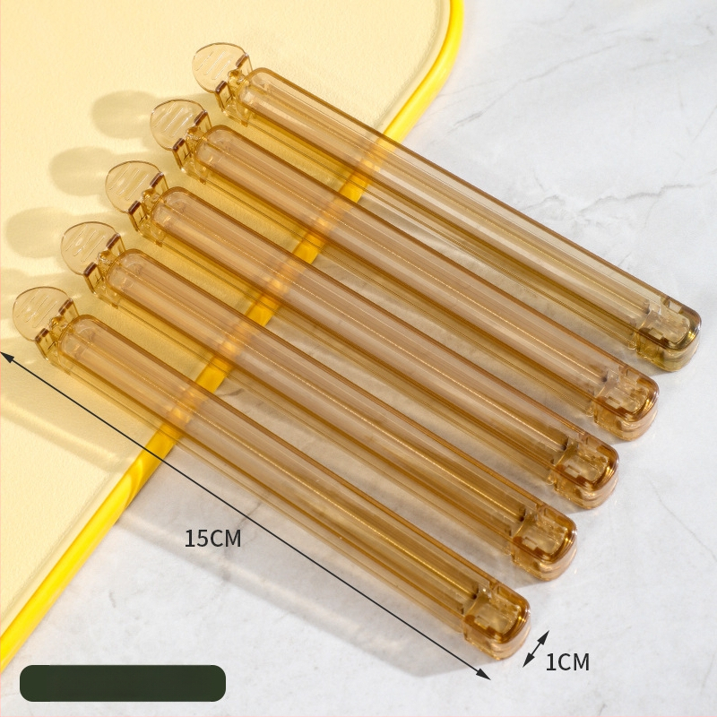 Xihui Διαφανές κλιπ σφράγισης σνακ — 5-Pack, κλιπ για σακούλες κουζίνας για τσάι και γάλα σε σκόνη (Μοντέρνο μινιμαλιστικό στυλ)