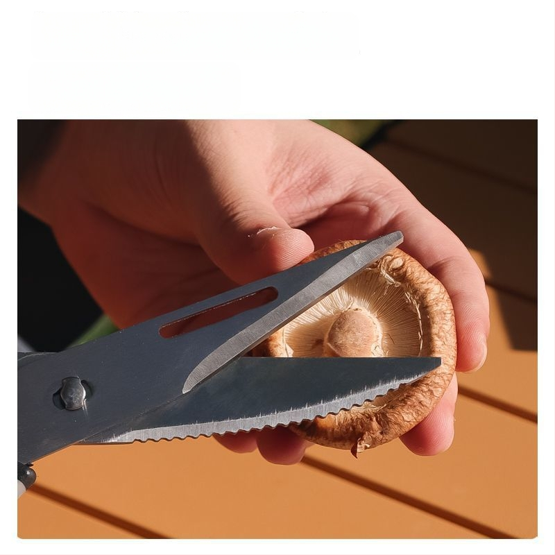 Tuosun преносим комплект за открито готвене от неръждаема стомана в чанта за кухненски прибори, 10 части; включва нож, дъска за рязане, лопатка, лъжица, ножици и щипки за барбекю; тегло 1.2 кг; подходящ за 2-8 човека