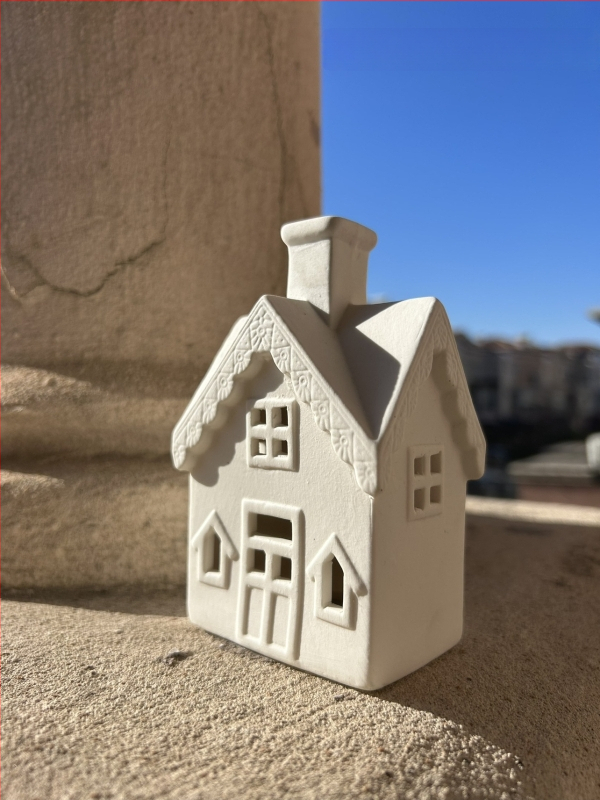 Керамична къща в нордически стил за нощно осветление, за аквариуми и дворен декор