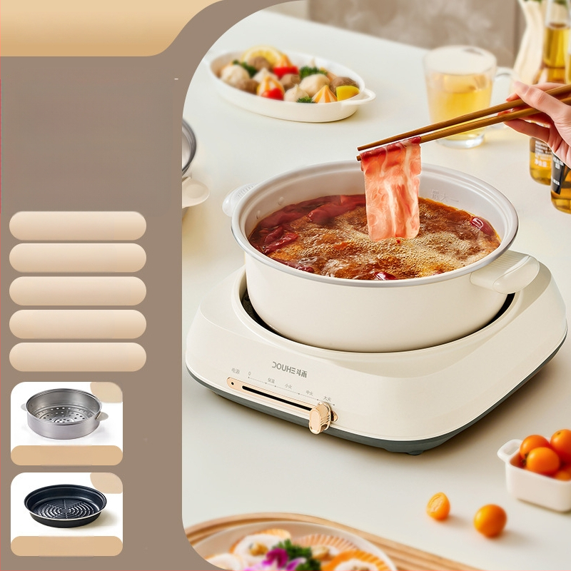 Douhe višenamjenski električni lonac za hot pot s podijeljenim dizajnom, velik kapacitet, sve u jednom