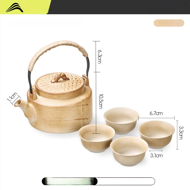 Керамично комплект за варене на чай SK280 — преносим, термоизолиран, със съхранение, за 3–5 човека