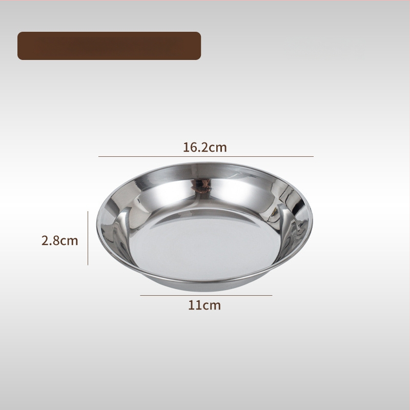 Line Line Rabbit 304 ανοξείδωτο ατσάλι, κυκλικός βαθύς πιάτο, απλός σχεδιασμός, ηλεκτροπλατιωμένη επιφάνεια