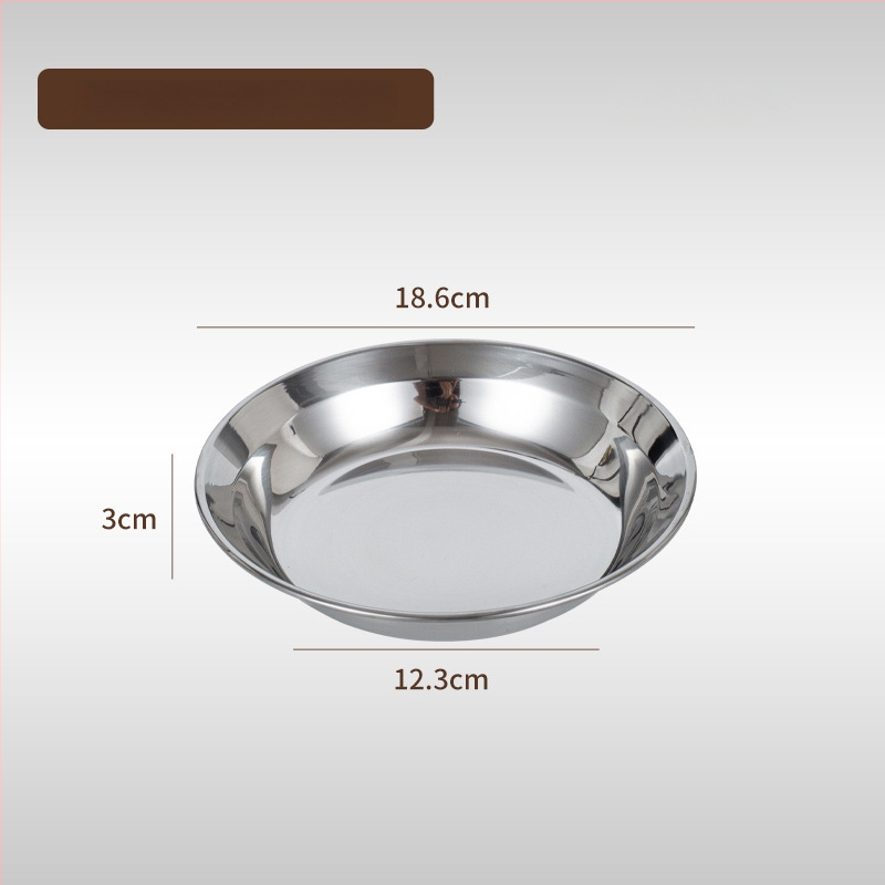 Line Line Rabbit 304 ανοξείδωτο ατσάλι, κυκλικός βαθύς πιάτο, απλός σχεδιασμός, ηλεκτροπλατιωμένη επιφάνεια