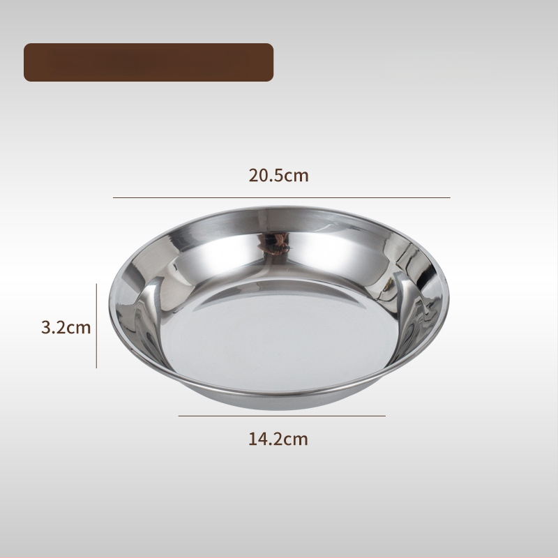 Line Line Rabbit 304 ανοξείδωτο ατσάλι, κυκλικός βαθύς πιάτο, απλός σχεδιασμός, ηλεκτροπλατιωμένη επιφάνεια