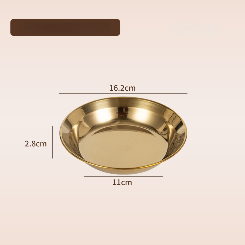 Line Line Rabbit 304 ανοξείδωτο ατσάλι, κυκλικός βαθύς πιάτο, απλός σχεδιασμός, ηλεκτροπλατιωμένη επιφάνεια