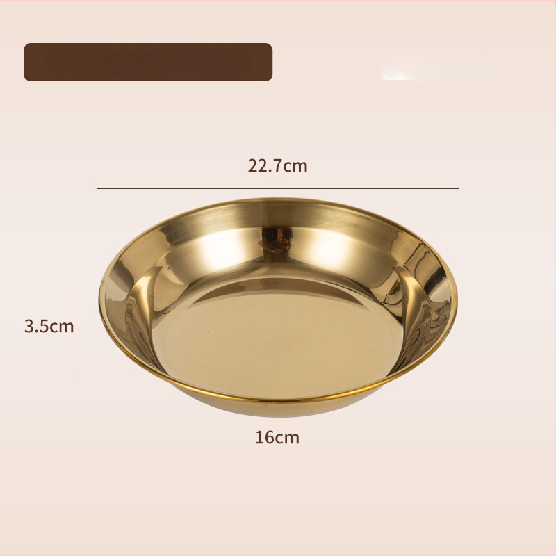 Line Line Rabbit 304 ανοξείδωτο ατσάλι, κυκλικός βαθύς πιάτο, απλός σχεδιασμός, ηλεκτροπλατιωμένη επιφάνεια