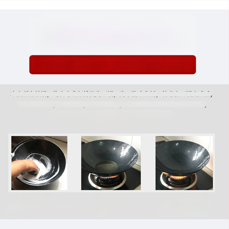 Wok s ravnim dnom od kovanog željeza za plinski štednjak, bez premaz, dvostruka namjena za prženje i sauté, kompatibilan s indukcijskom pločom