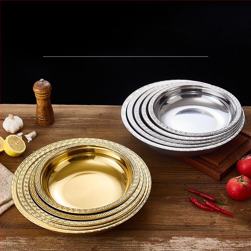 Πιάτο αστακού από ανοξείδωτο χάλυβα – στρογγυλό, φινίρισμα ηλεκτροπλατίωσης, δυνατότητα εκτύπωσης λογότυπου, διαθέσιμη προσαρμογή