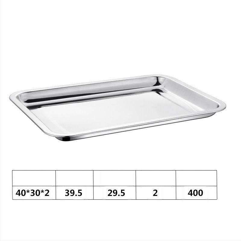 Ορθογώνιο πιάτο από ανοξείδωτο χάλυβα 201 για μπάρμπεκιου, ατμισμένο ρύζι και dumplings