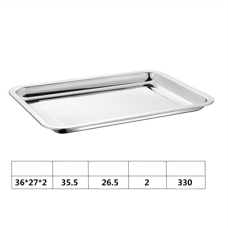 Ορθογώνιο πιάτο από ανοξείδωτο χάλυβα 201 για μπάρμπεκιου, ατμισμένο ρύζι και dumplings