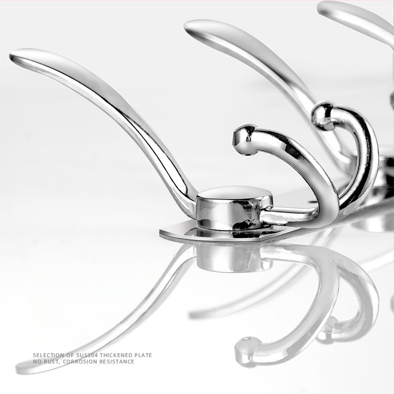 Закачалка за стена с повече от три реда, неръждаема стомана, за баня, модерен стил