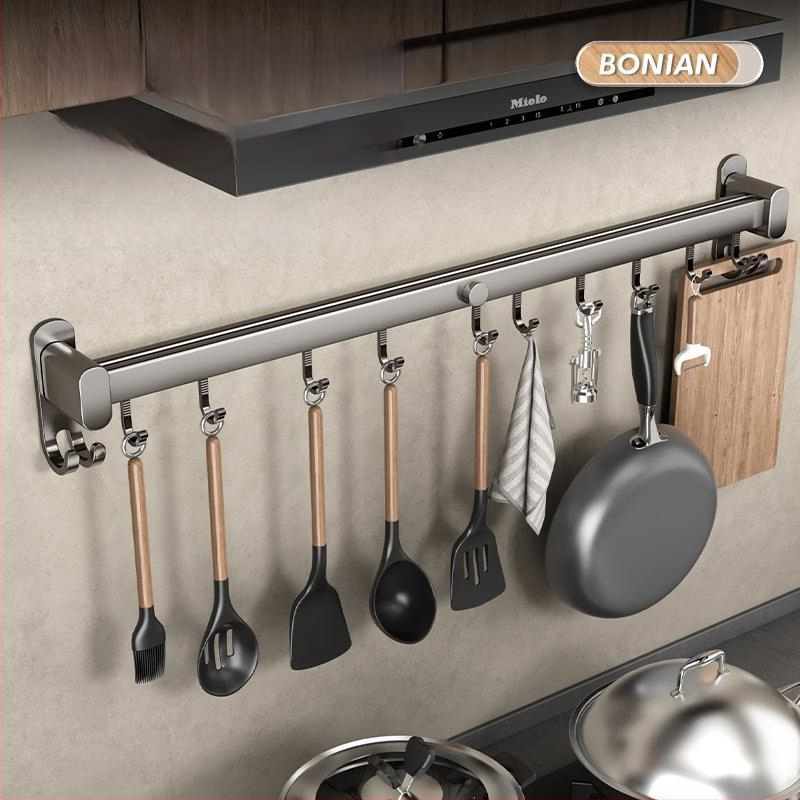 Πλαστικός τοίχος κρεμάστρας ράφι κουζίνας, εγκατάσταση χωρίς τρύπες, για σπατουλες, κουταλες και μαχαιρια