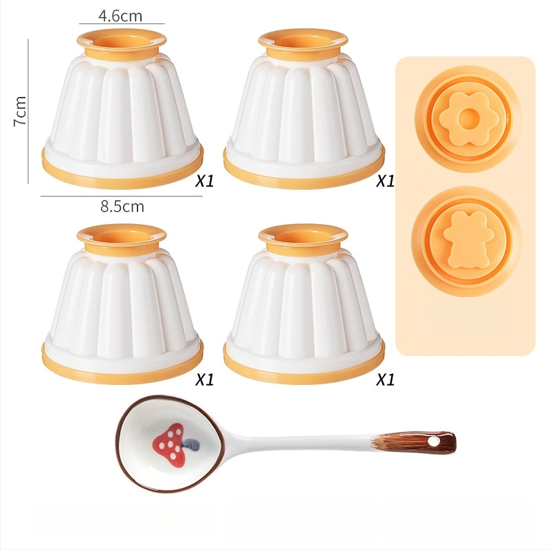 Formă de budincă din ABS cu capac, pentru uz casnic, potrivită pentru iaurt înghețat, mousse și jeleu, ustensilă pentru hrana bebelușilor