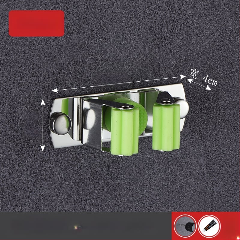 304 неръждаема стомана държач за моп, без пробиване, стенен монтаж за баня