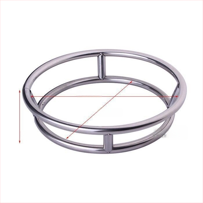 Ανοξείδωτο διπλής όψης ράφι για κατσαρόλες, πάγκου κουζίνας, χωρίς εγκατάσταση, εθνικού στυλ