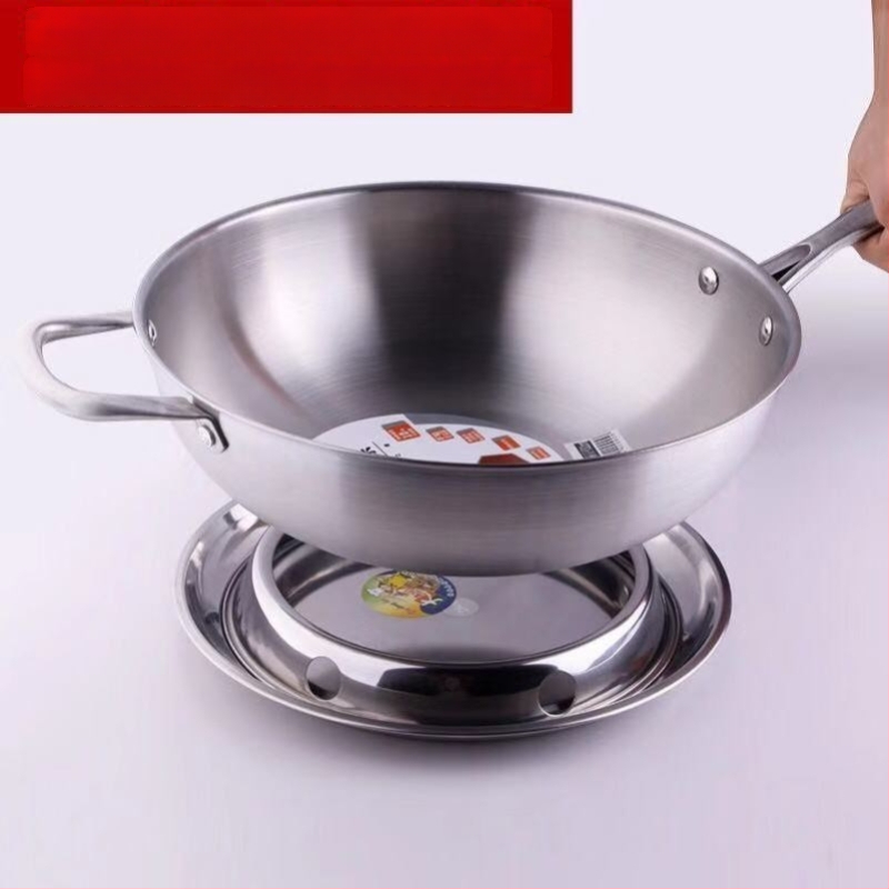 Ανοξείδωτο διπλής όψης ράφι για κατσαρόλες, πάγκου κουζίνας, χωρίς εγκατάσταση, εθνικού στυλ