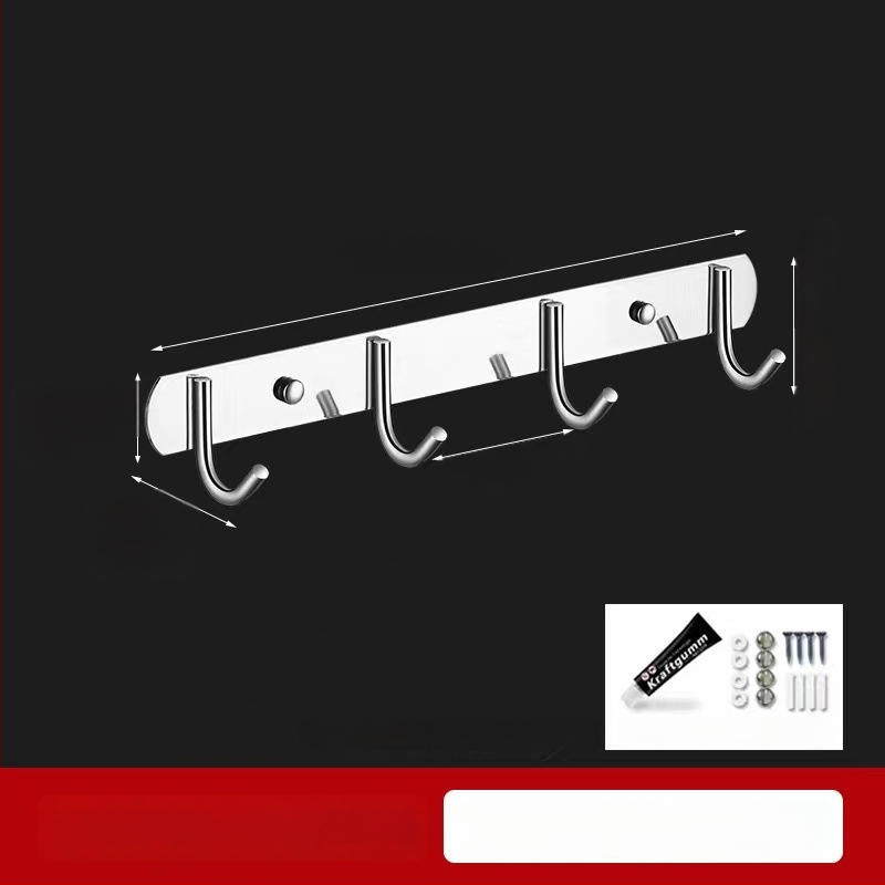 Закачалка за стена от 304 неръждаема стомана, без пробиване, за баня и кухня, полирана повърхност
