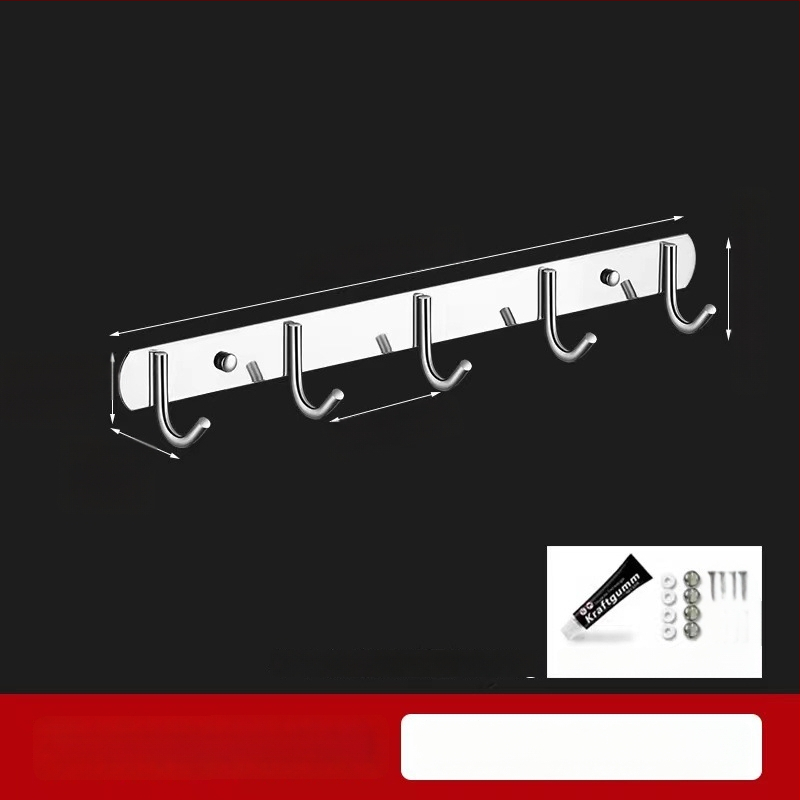 Закачалка за стена от 304 неръждаема стомана, без пробиване, за баня и кухня, полирана повърхност