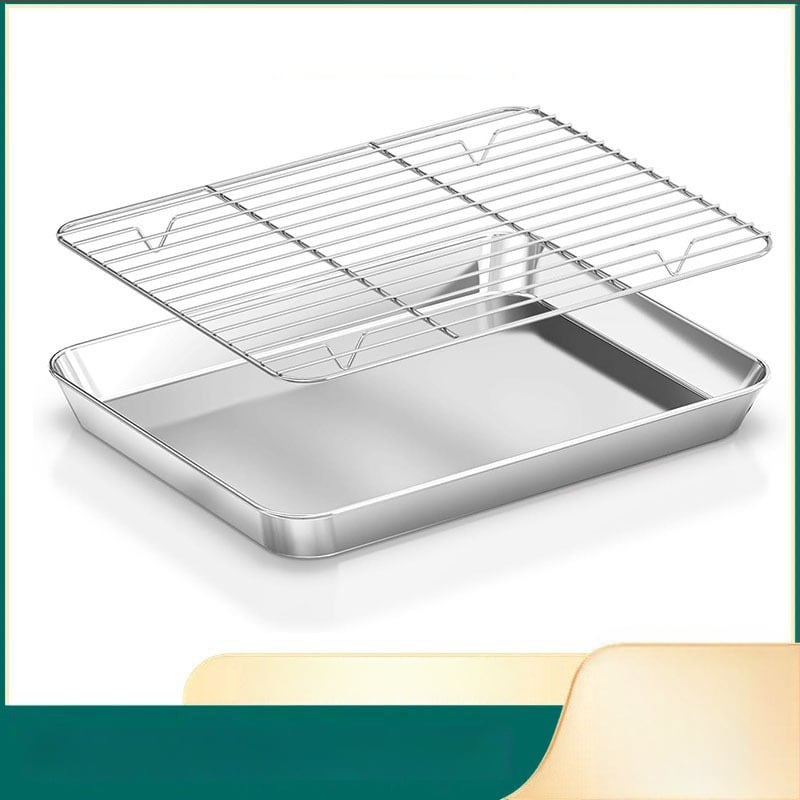 Ανοξείδωτο τετράγωνο ταψί ατμού με φίλτρο – κατάλληλο για μικροκύματα, γυαλιστερή επιφάνεια