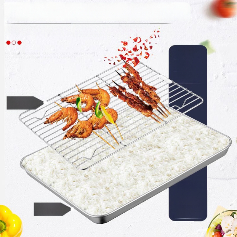 Ανοξείδωτο τετράγωνο ταψί ατμού με φίλτρο – κατάλληλο για μικροκύματα, γυαλιστερή επιφάνεια