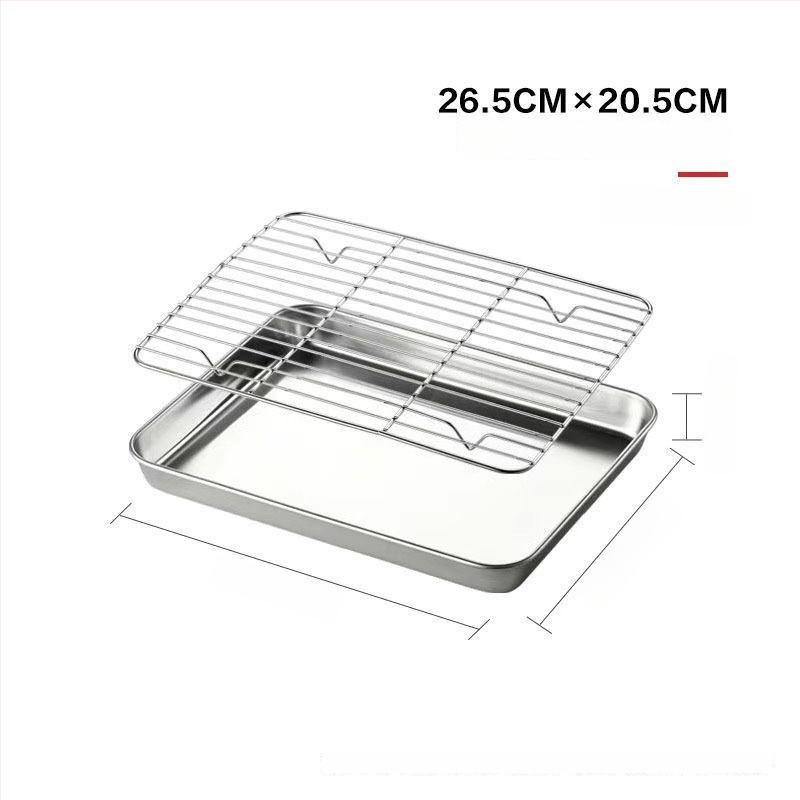 Ανοξείδωτο τετράγωνο ταψί ατμού με φίλτρο – κατάλληλο για μικροκύματα, γυαλιστερή επιφάνεια