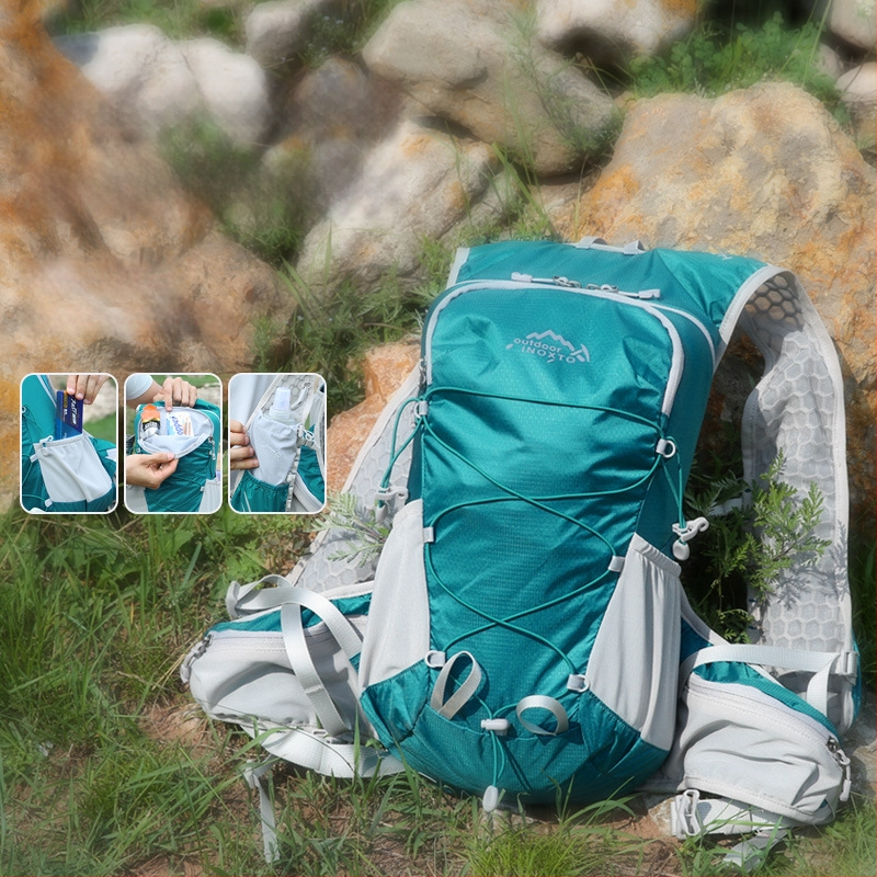 Vanjski planinarski i biciklistički ruksak, lagan 18 L, s pretincom za kacigu