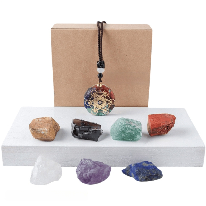 Set de ornamente din piatră brută de cristal - Dragon Roar, model AL654857007448