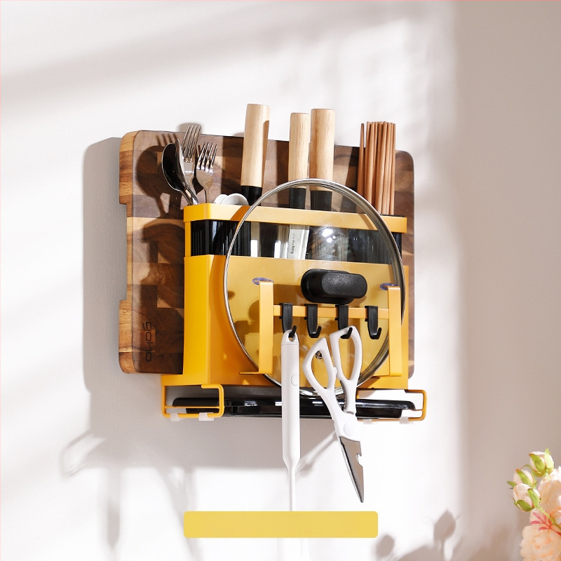 Ανοξείδωτος χώρος αποθήκευσης μαχαιρών και ράφι για σανίδες κοπής, κουζίνα, επιτραπέζιος, πολυλειτουργικός, φορητός, χωρίς εγκατάσταση