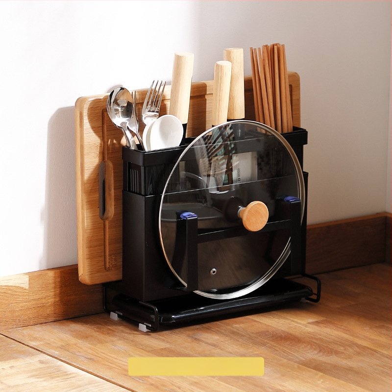 Ανοξείδωτος χώρος αποθήκευσης μαχαιρών και ράφι για σανίδες κοπής, κουζίνα, επιτραπέζιος, πολυλειτουργικός, φορητός, χωρίς εγκατάσταση