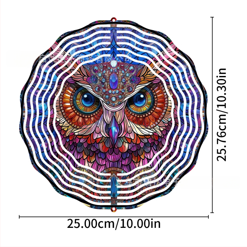 3D метално звънче за вятър с животински мотив — печатно метално украшение за двор, градина и балкон