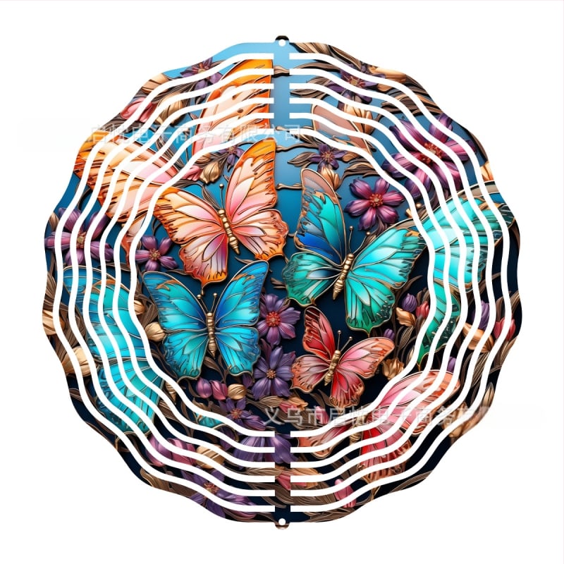 3D метално звънче за вятър с животински мотив — печатно метално украшение за двор, градина и балкон