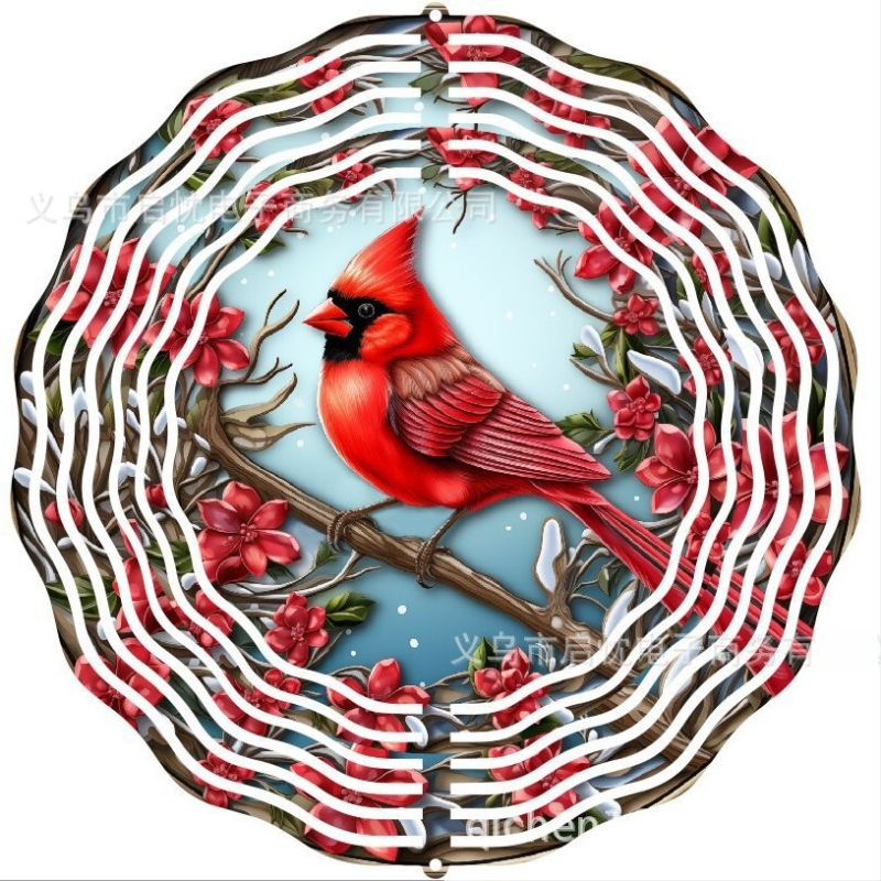 3D метално звънче за вятър с животински мотив — печатно метално украшение за двор, градина и балкон