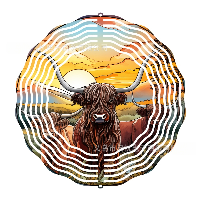 3D метално звънче за вятър с животински мотив — печатно метално украшение за двор, градина и балкон