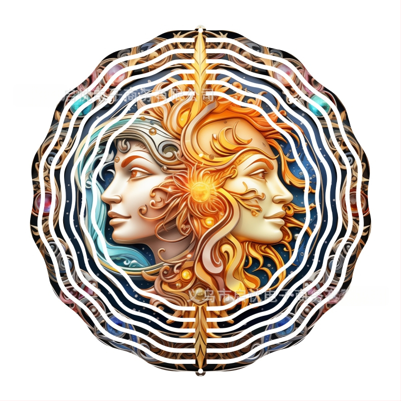 3D метално звънче за вятър с животински мотив — печатно метално украшение за двор, градина и балкон