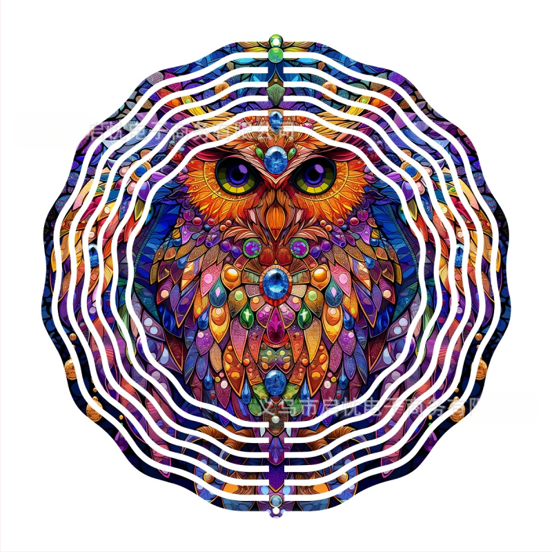 3D метално звънче за вятър с животински мотив — печатно метално украшение за двор, градина и балкон