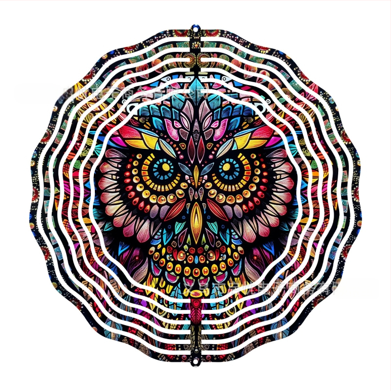 3D метално звънче за вятър с животински мотив — печатно метално украшение за двор, градина и балкон