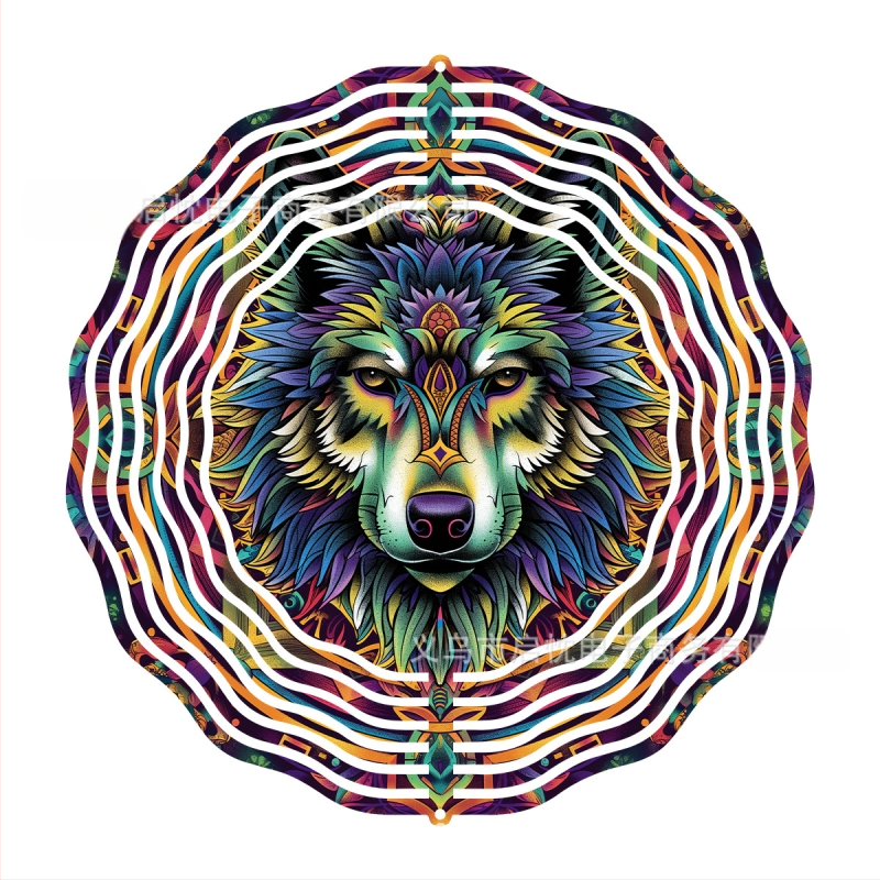 3D метално звънче за вятър с животински мотив — печатно метално украшение за двор, градина и балкон