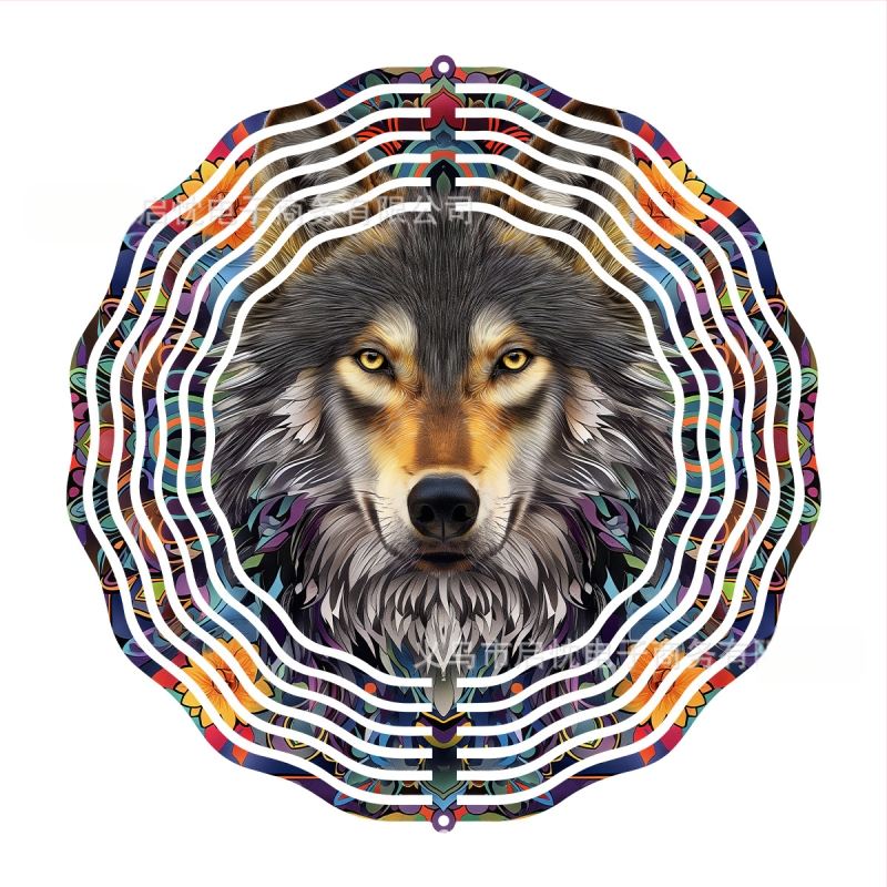 3D метално звънче за вятър с животински мотив — печатно метално украшение за двор, градина и балкон