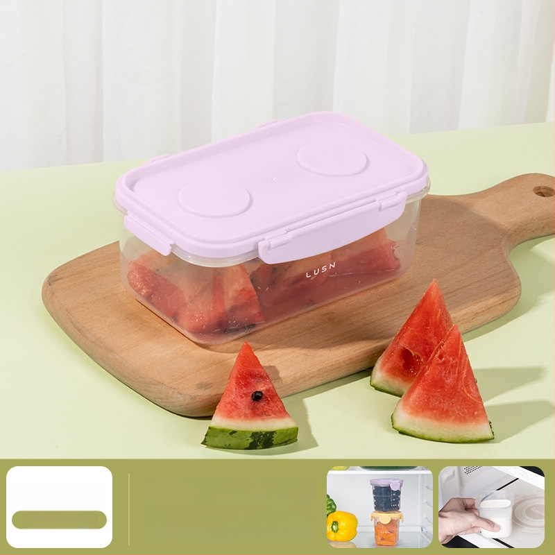 Cutie pentru păstrarea hranei pentru bebeluți – pătrată din plastic, compatibilă cu cuptorul cu microunde, menține prospețimea, capacitate sub 300 ml