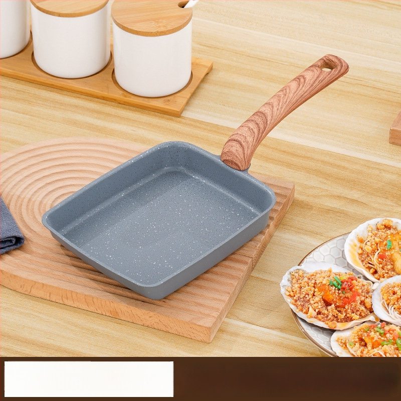 Japanski neprijanjajući tiganj od Maifan kamena za tamagoyaki, kvadratni mini tiganj za jaja i odrezak