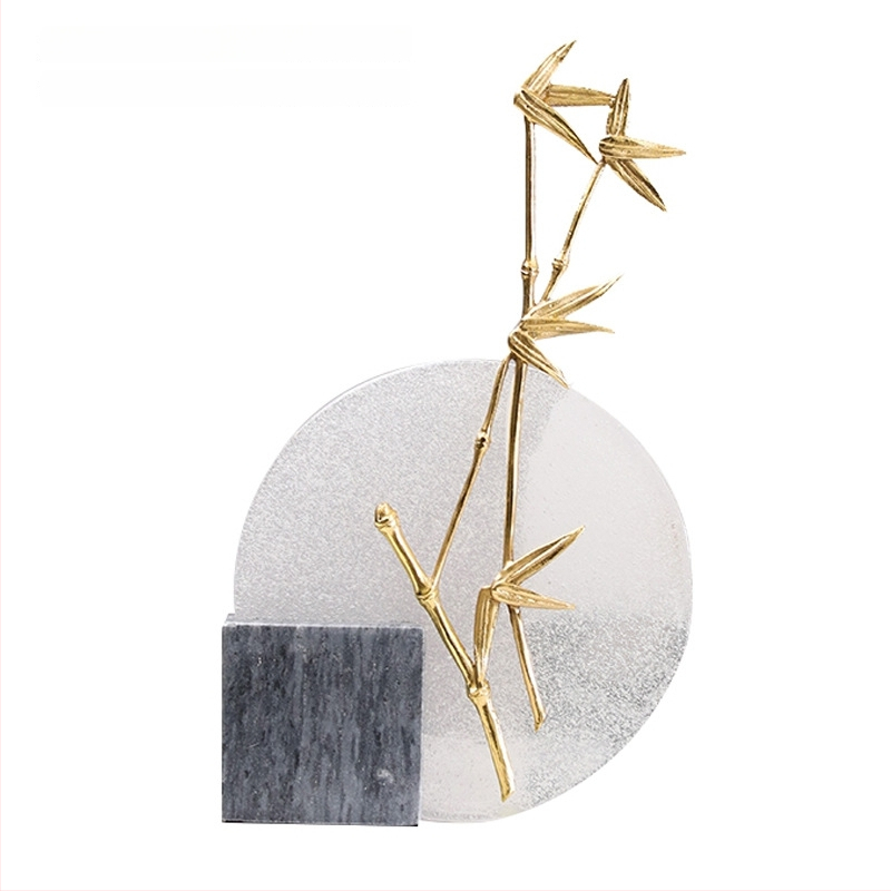 Орнаменти - метал и мрамор, кристални акценти, китайски стил, за моделна стая